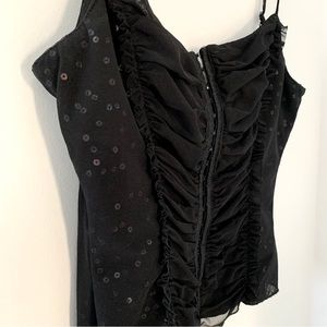 X:S brand Bustier black mesh with sequins